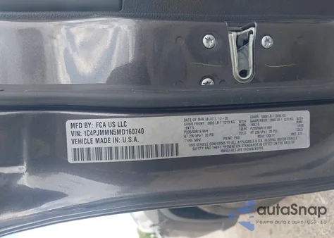 2021 Jeep Cherokee 80Th Anniversary 4X4 from USA, damaged, VIN 1C4PJMMN5MD160740